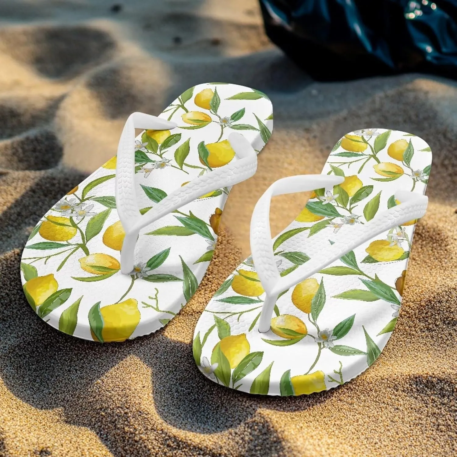 Customized Flip Flops for Women Comfortable Sandals Shower & Walking White Thong Sandals Size 35-40