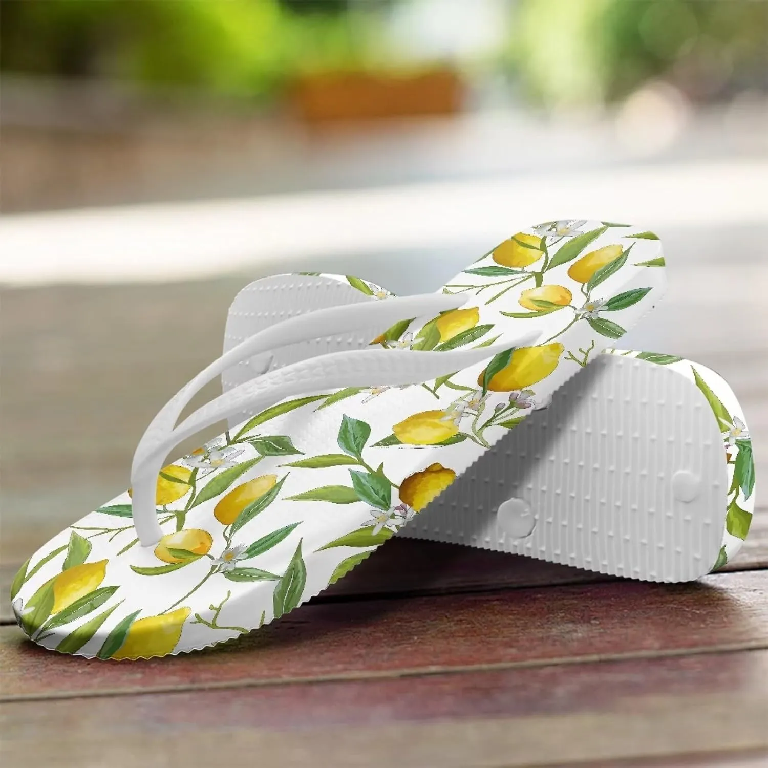Customized Flip Flops for Women Comfortable Sandals Shower & Walking White Thong Sandals Size 35-40