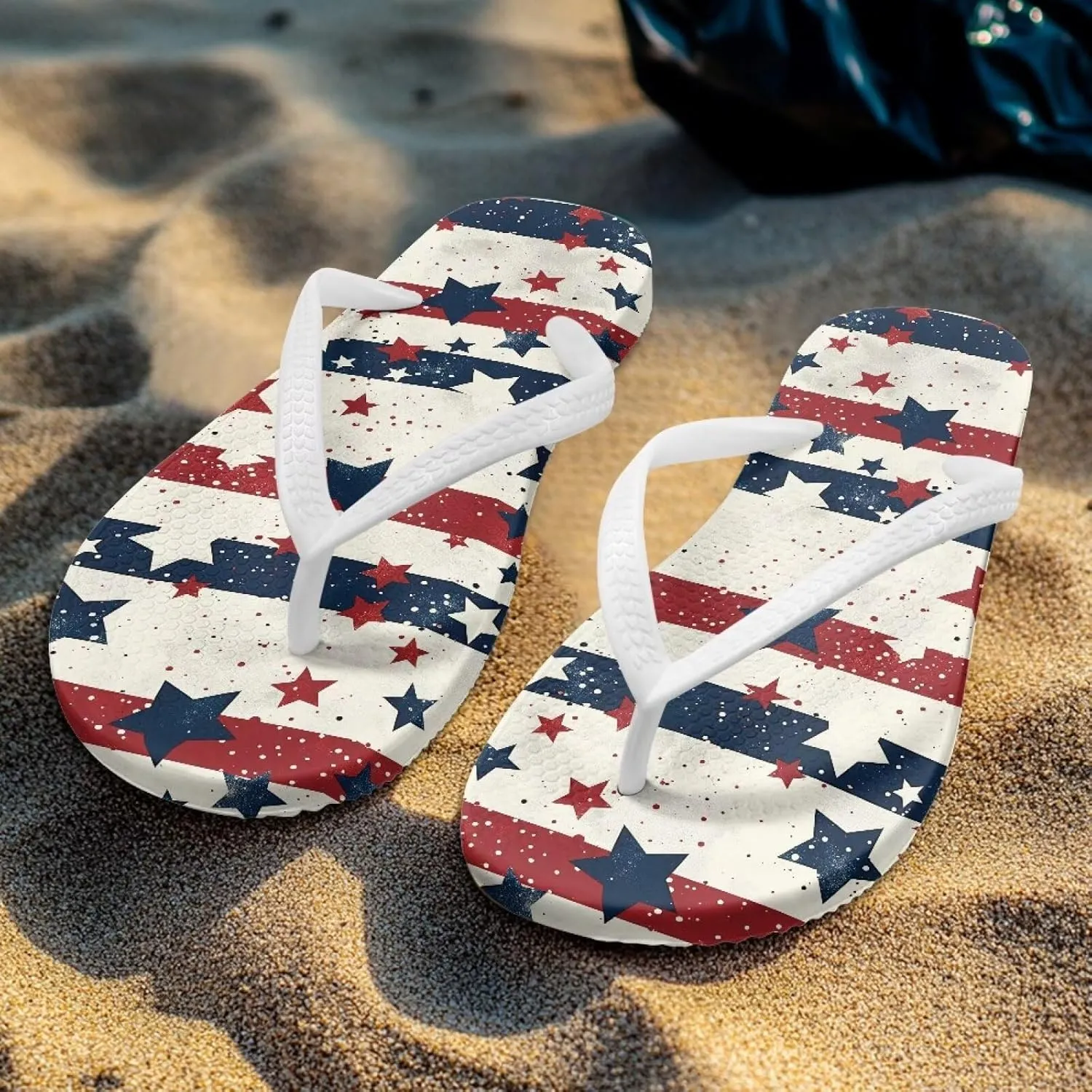 Customized Flip Flops for Women Comfortable Sandals Shower & Walking White Thong Sandals Size 35-40