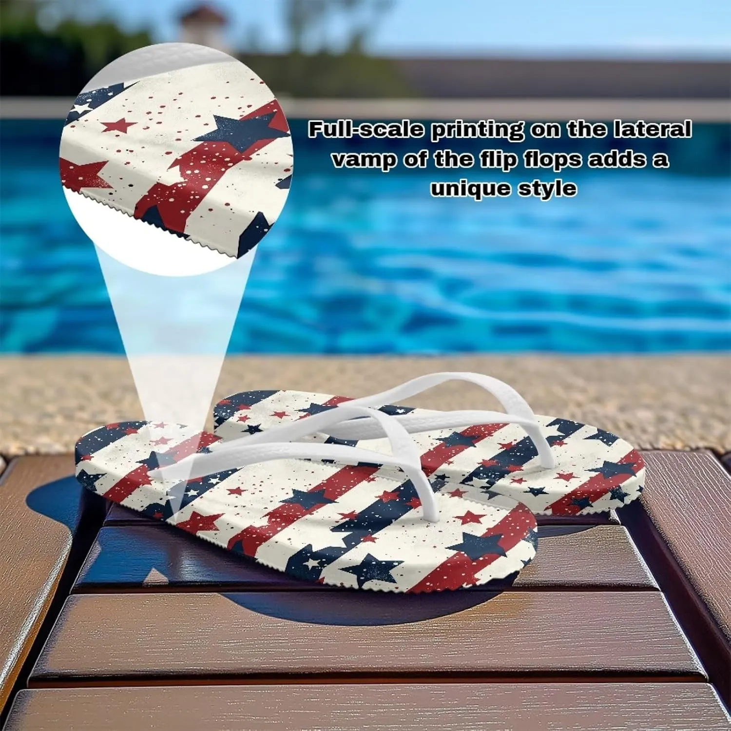 Customized Flip Flops for Women Comfortable Sandals Shower & Walking White Thong Sandals Size 35-40