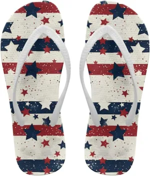 Customized Flip Flops for Women Comfortable Sandals Shower & Walking White Thong Sandals Size 35-40