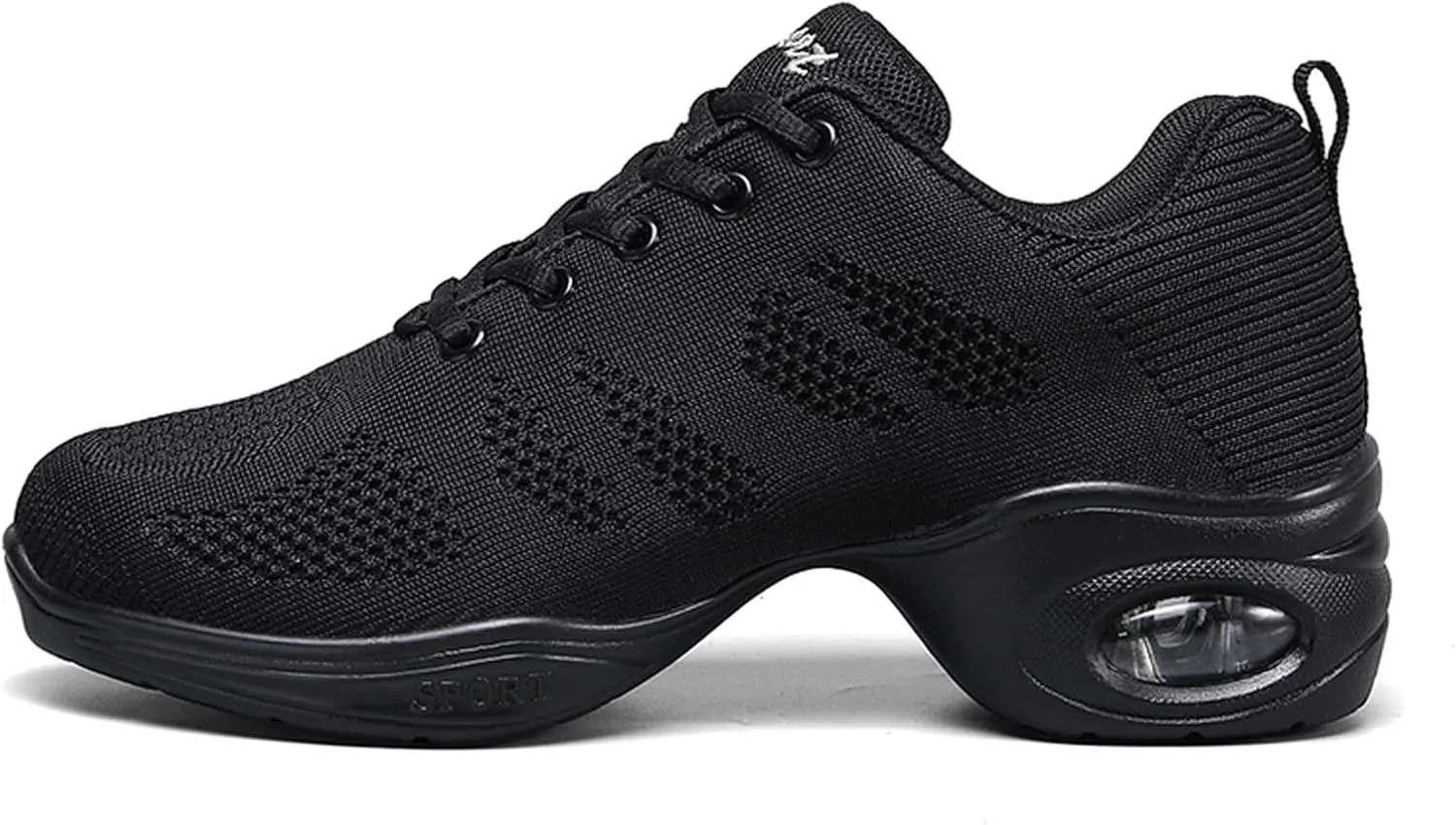 Dance Shoes for Women Jazz Shoes Split Sole Dance Sneakers Lace-up Air Cushion Jazz Sneakers Breathable Modern Dance Shoes Platform Walking Dance Shoe