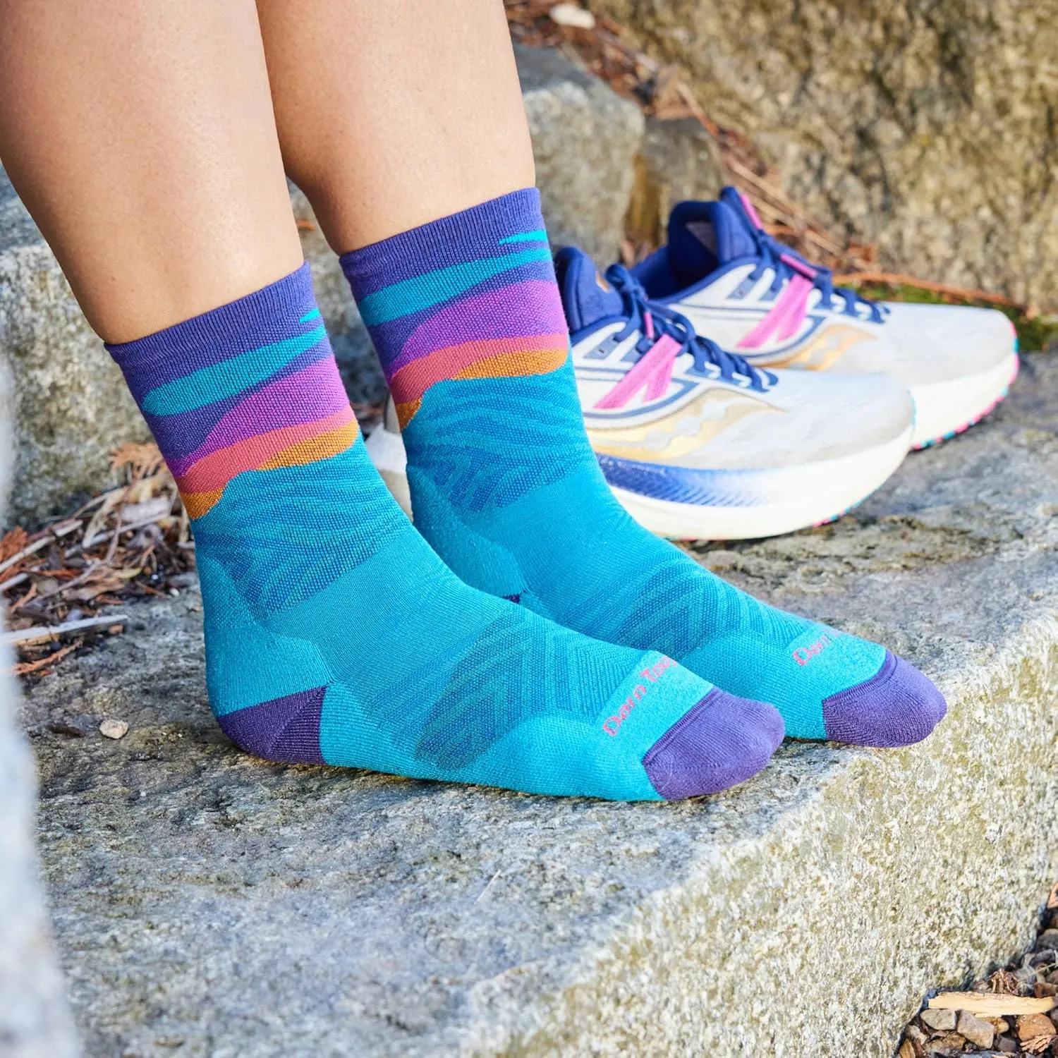 Darn Tough Vermont Mirnavated Micro Crew Socks Women Athletic, Ultra-Lightweight Running Socks for Women, Style 1067