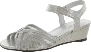 David Tate Womens Admire Peep Toe Dressy Wedge Sandals