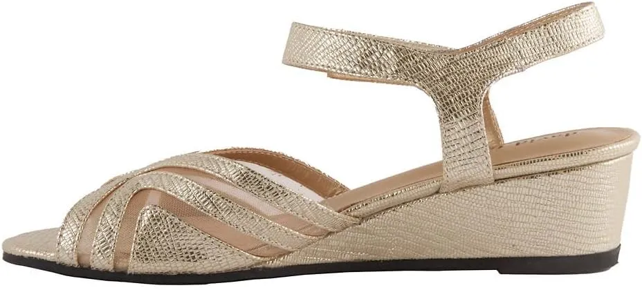 David Tate Womens Admire Peep Toe Dressy Wedge Sandals