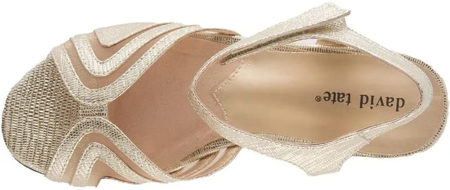 David Tate Womens Admire Peep Toe Dressy Wedge Sandals