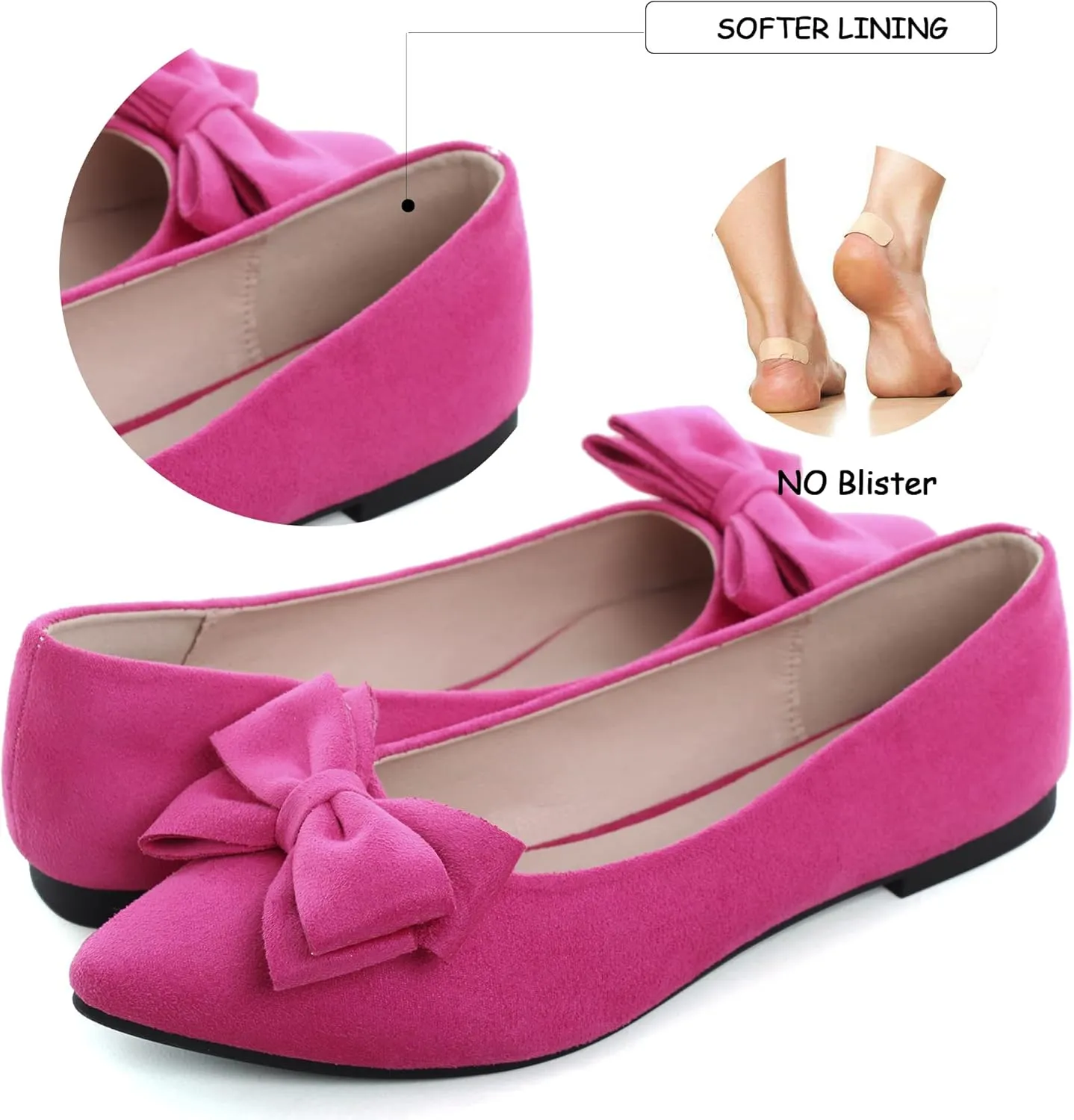 Dear Time Women's Ballet Flats Dress Ballet Shoes Slip on for Office Work Comfortable Shoes