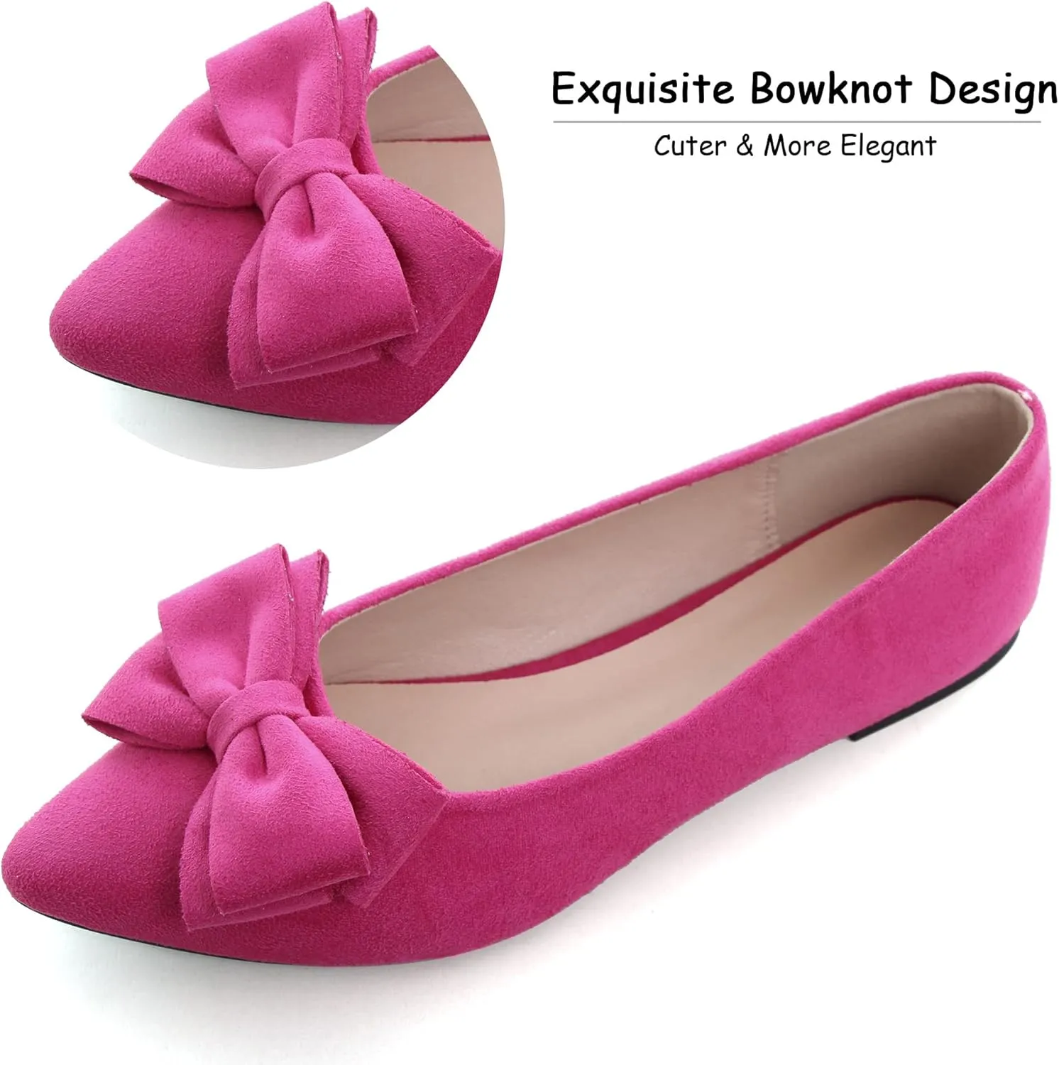 Dear Time Women's Ballet Flats Dress Ballet Shoes Slip on for Office Work Comfortable Shoes