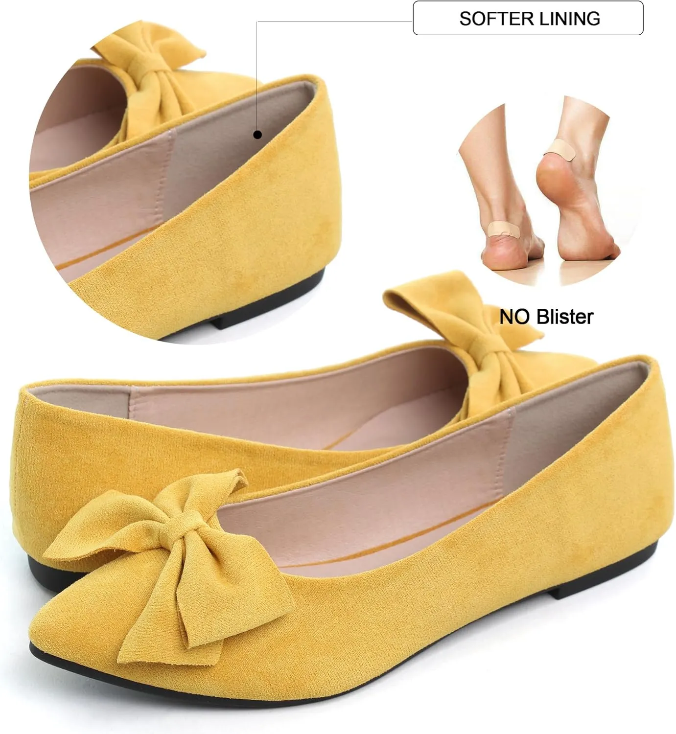 Dear Time Women's Ballet Flats Dress Ballet Shoes Slip on for Office Work Comfortable Shoes