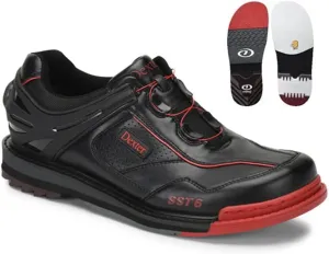 Dexter Mens Modern Bowling Shoes, Black/Red, 10 US