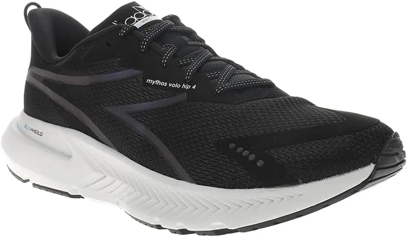 Diadora Mens Mythos Blushield Volo 4 Hip Running Sneakers Shoes - Black