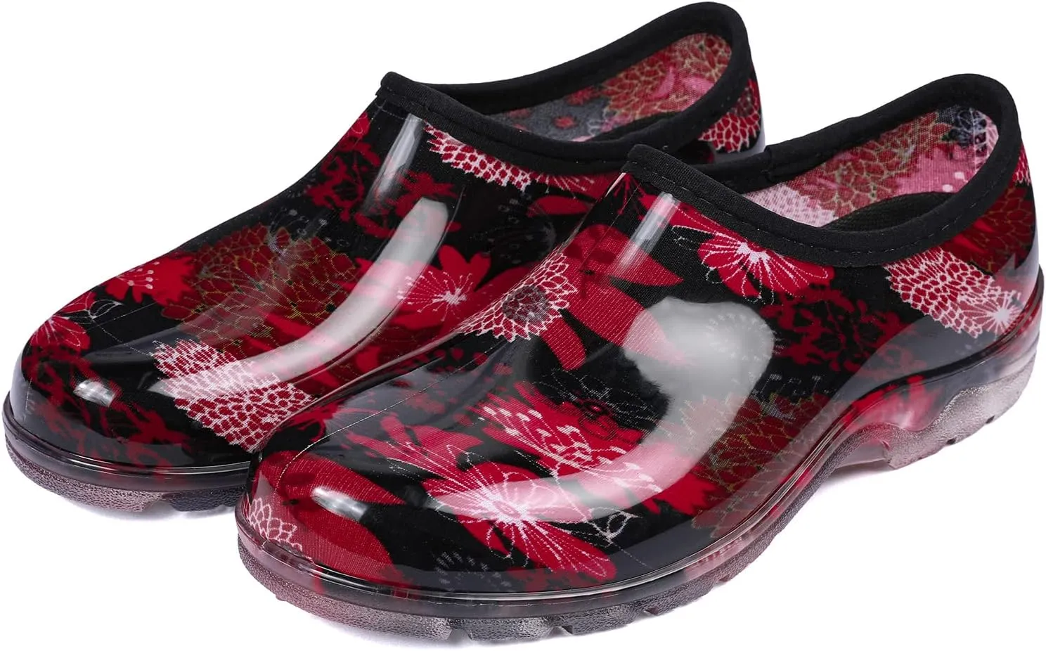 DKSUKO Waterproof Garden Shoe for Women Outdoor Slip-On Rain Boots Short Ankle Work Shoes and Garden Clogs with Comfort Insole