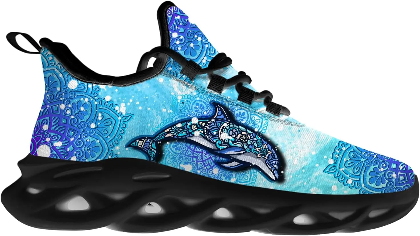 Dolphin Shoes for Women Men Road Running Walking Tennis Breathable Lightweight Sneakers Animal Shoes Gifts for Men Women