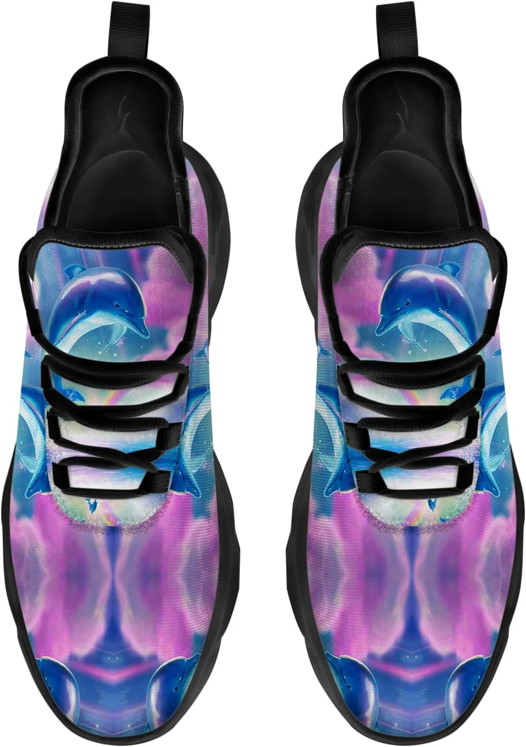Dolphin Shoes for Women Men Road Running Walking Tennis Breathable Lightweight Sneakers Animal Shoes Gifts for Men Women