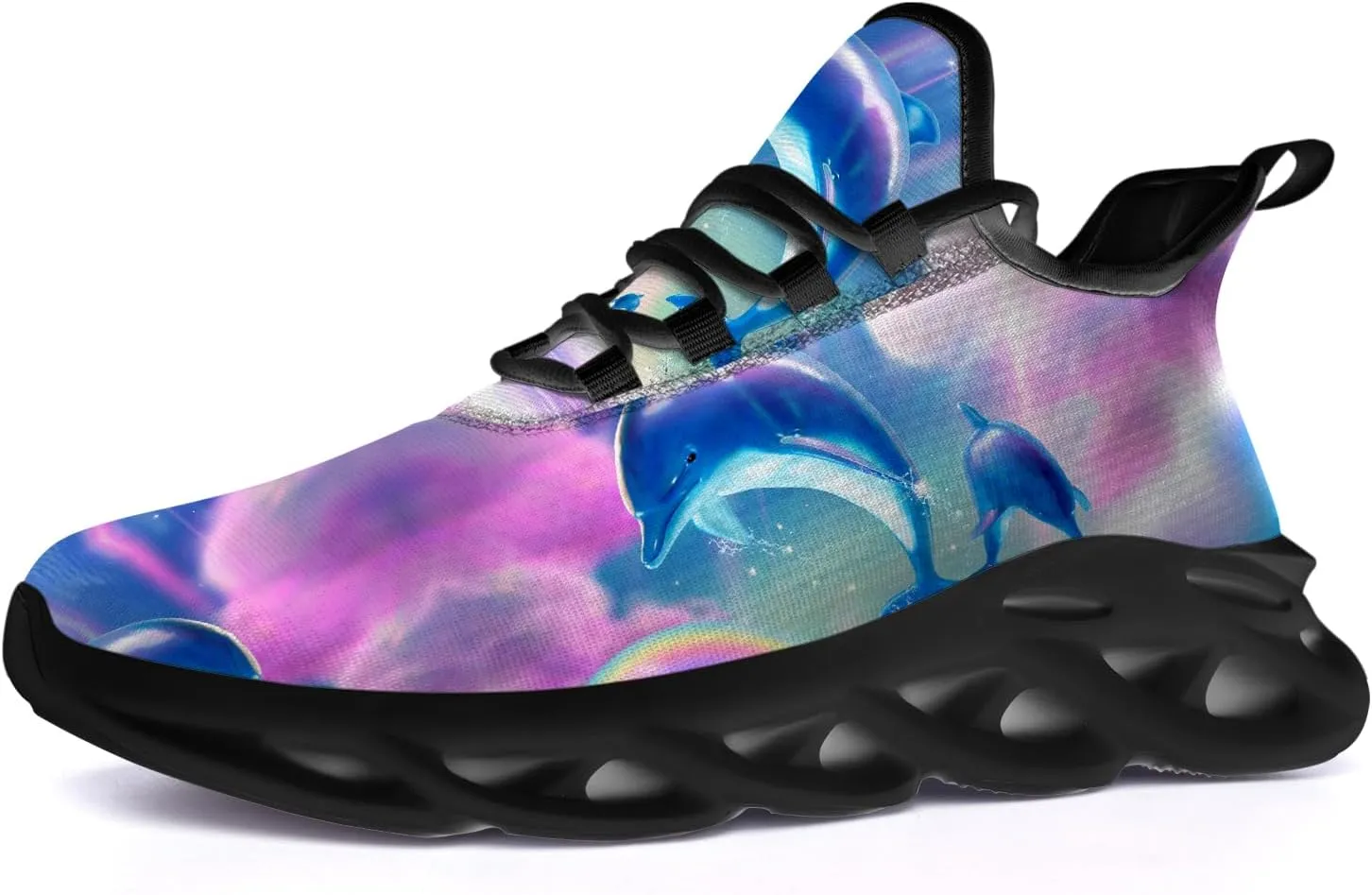 Dolphin Shoes for Women Men Road Running Walking Tennis Breathable Lightweight Sneakers Animal Shoes Gifts for Men Women