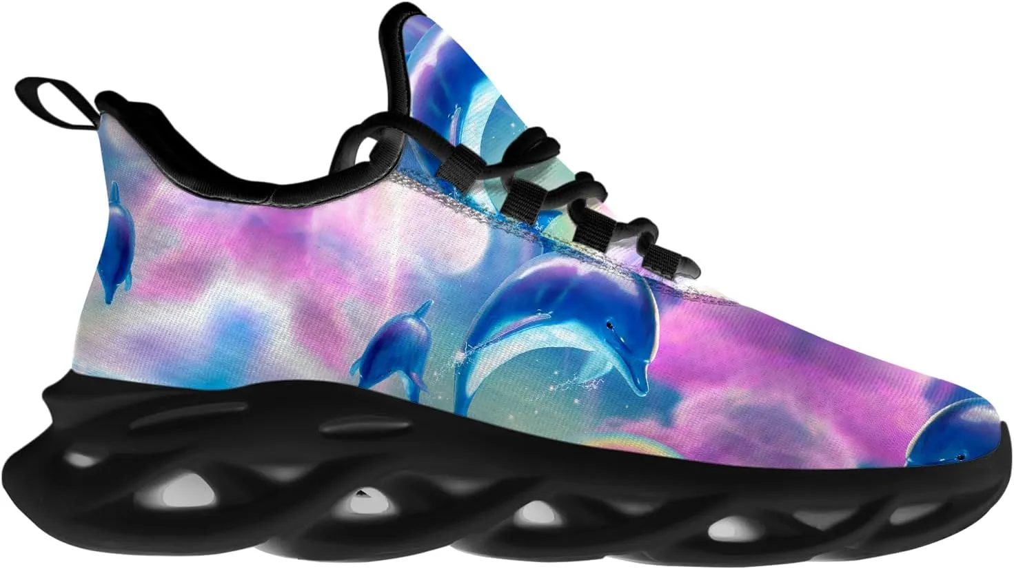 Dolphin Shoes for Women Men Road Running Walking Tennis Breathable Lightweight Sneakers Animal Shoes Gifts for Men Women