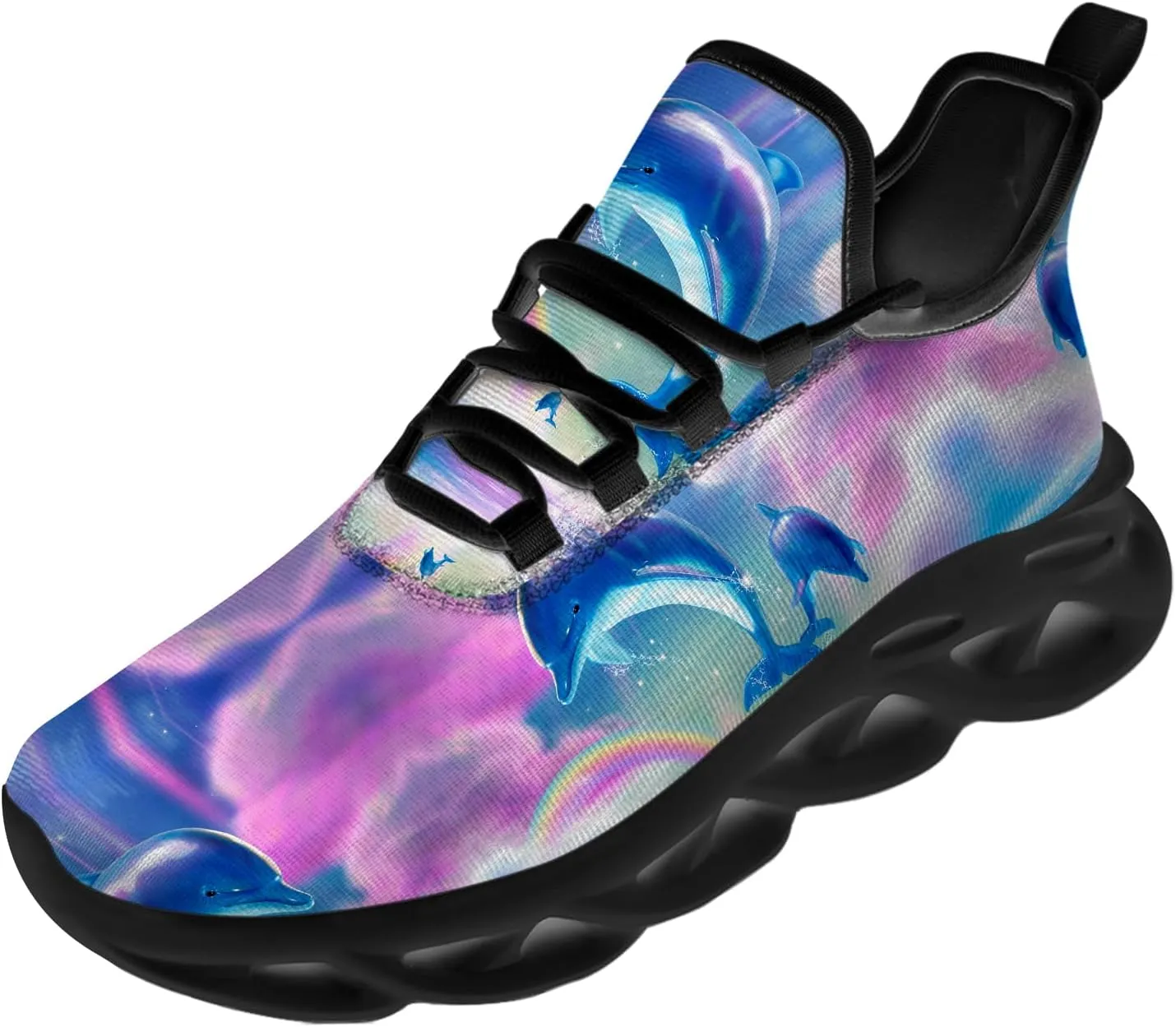 Dolphin Shoes for Women Men Road Running Walking Tennis Breathable Lightweight Sneakers Animal Shoes Gifts for Men Women
