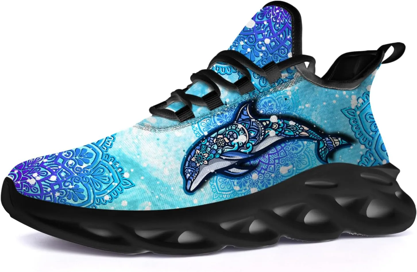 Dolphin Shoes for Women Men Road Running Walking Tennis Breathable Lightweight Sneakers Animal Shoes Gifts for Men Women