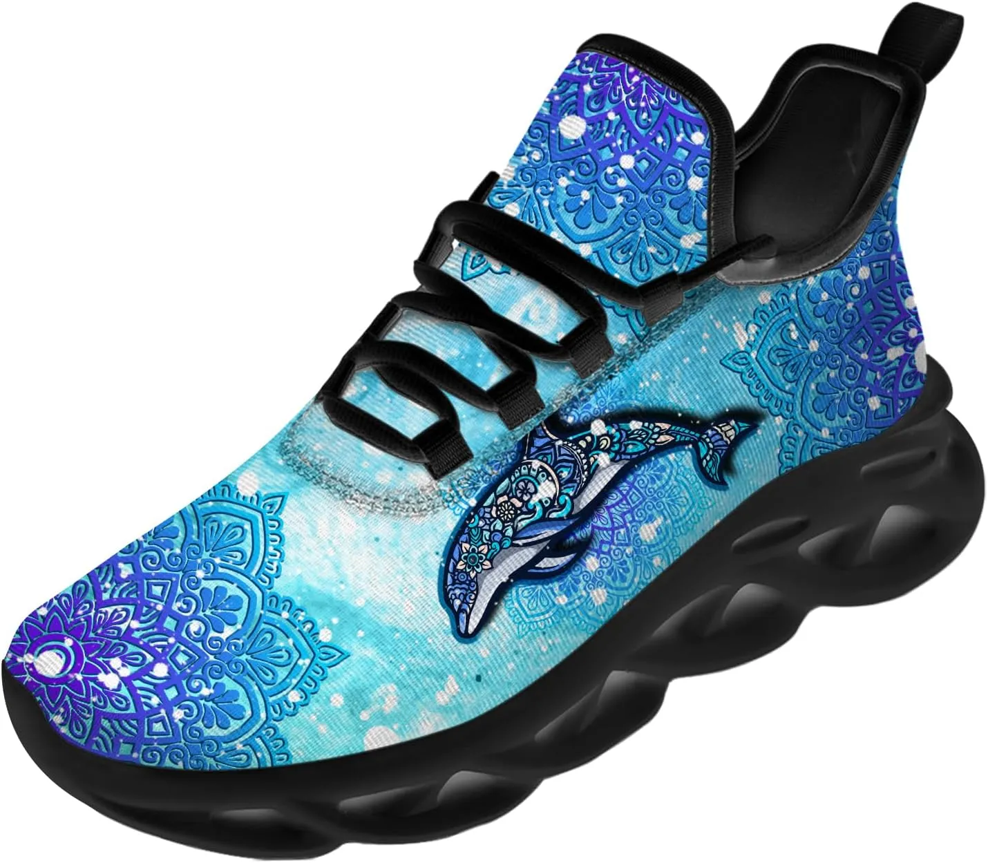 Dolphin Shoes for Women Men Road Running Walking Tennis Breathable Lightweight Sneakers Animal Shoes Gifts for Men Women