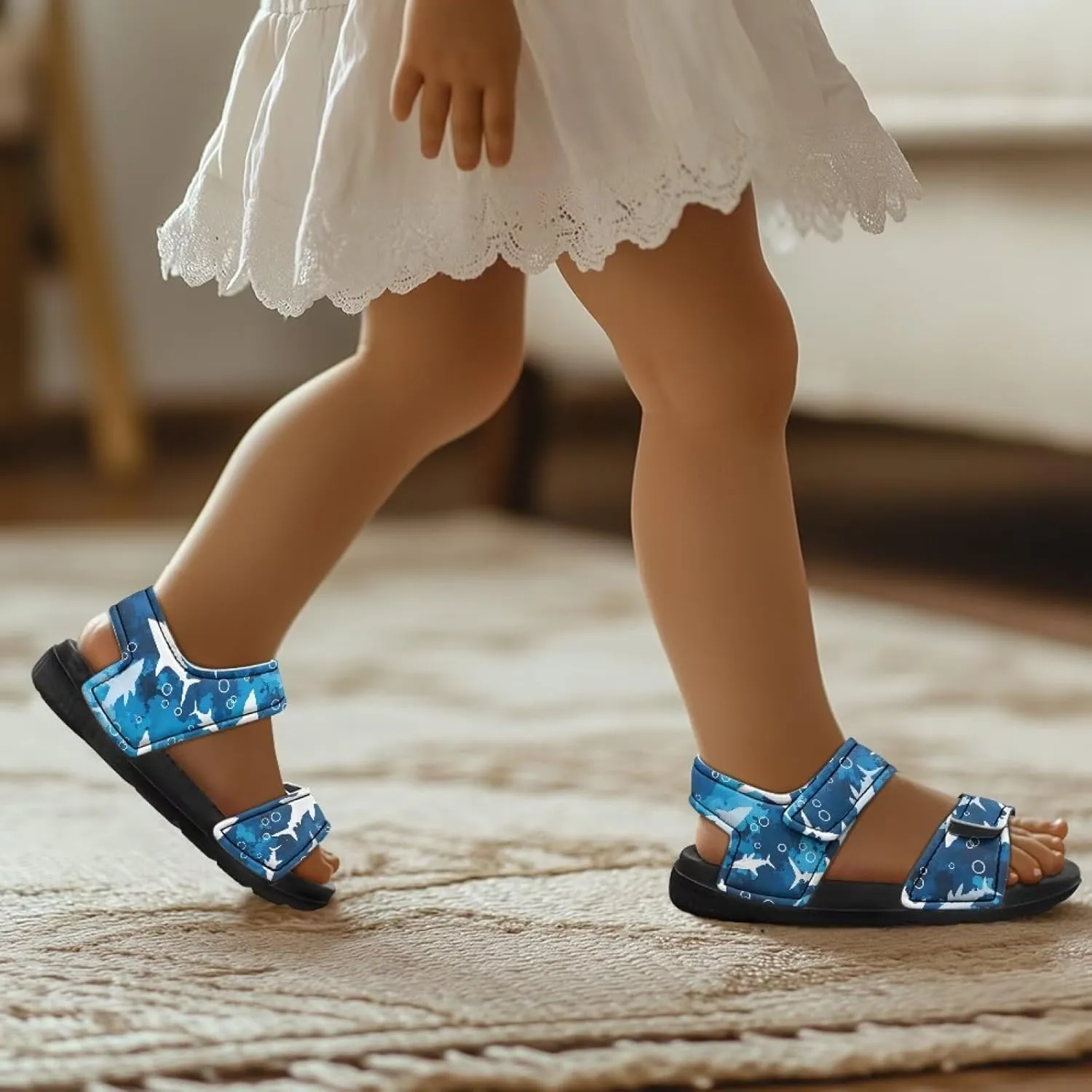 Double Buckle Sandals for Toddlers Water Shoes Girls Boys Sandals Casual Outdoor Athletic Slippers Water Proof