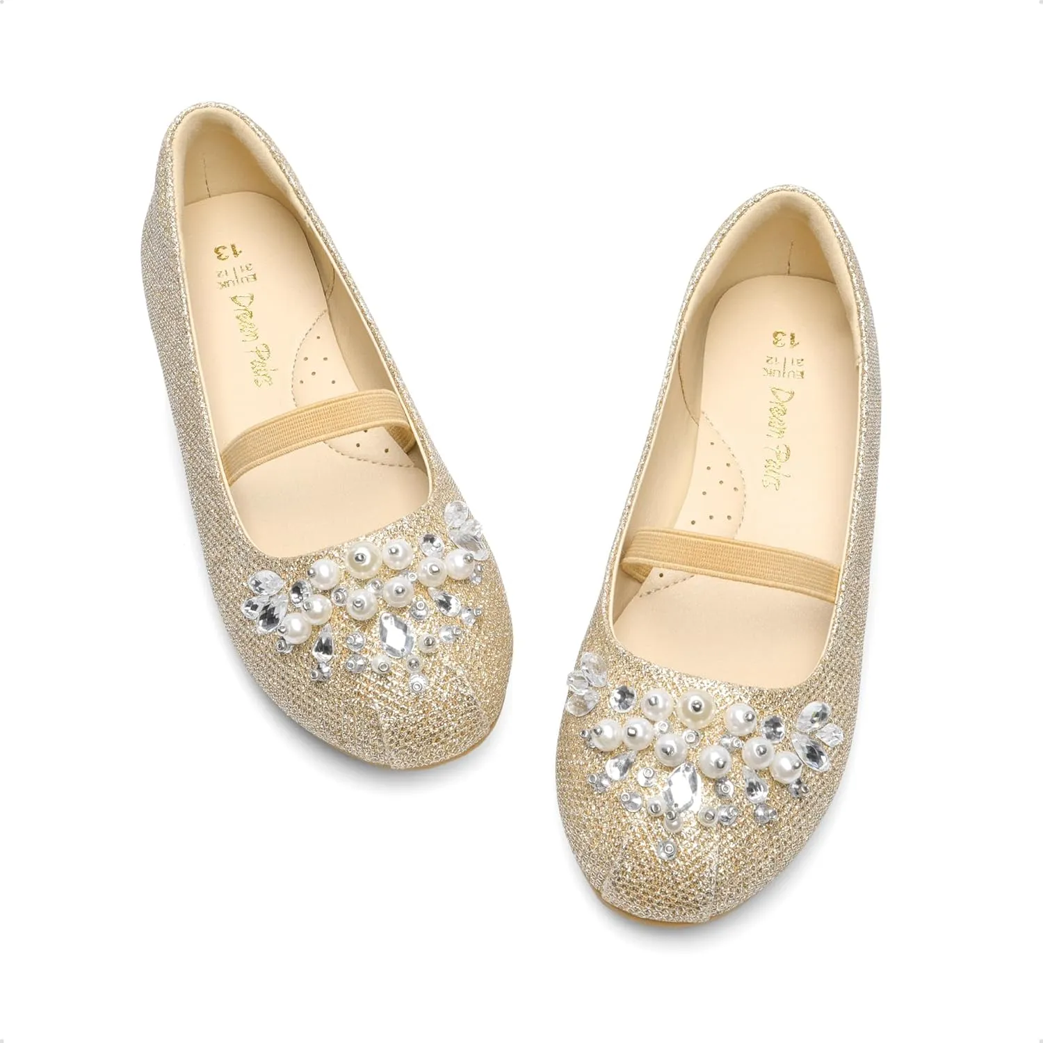 DREAM PAIRS Girls Ballet Flats Flower Shoes Mary Jane Ballerina Flat Dress Shoes for Daily/Wedding/Party