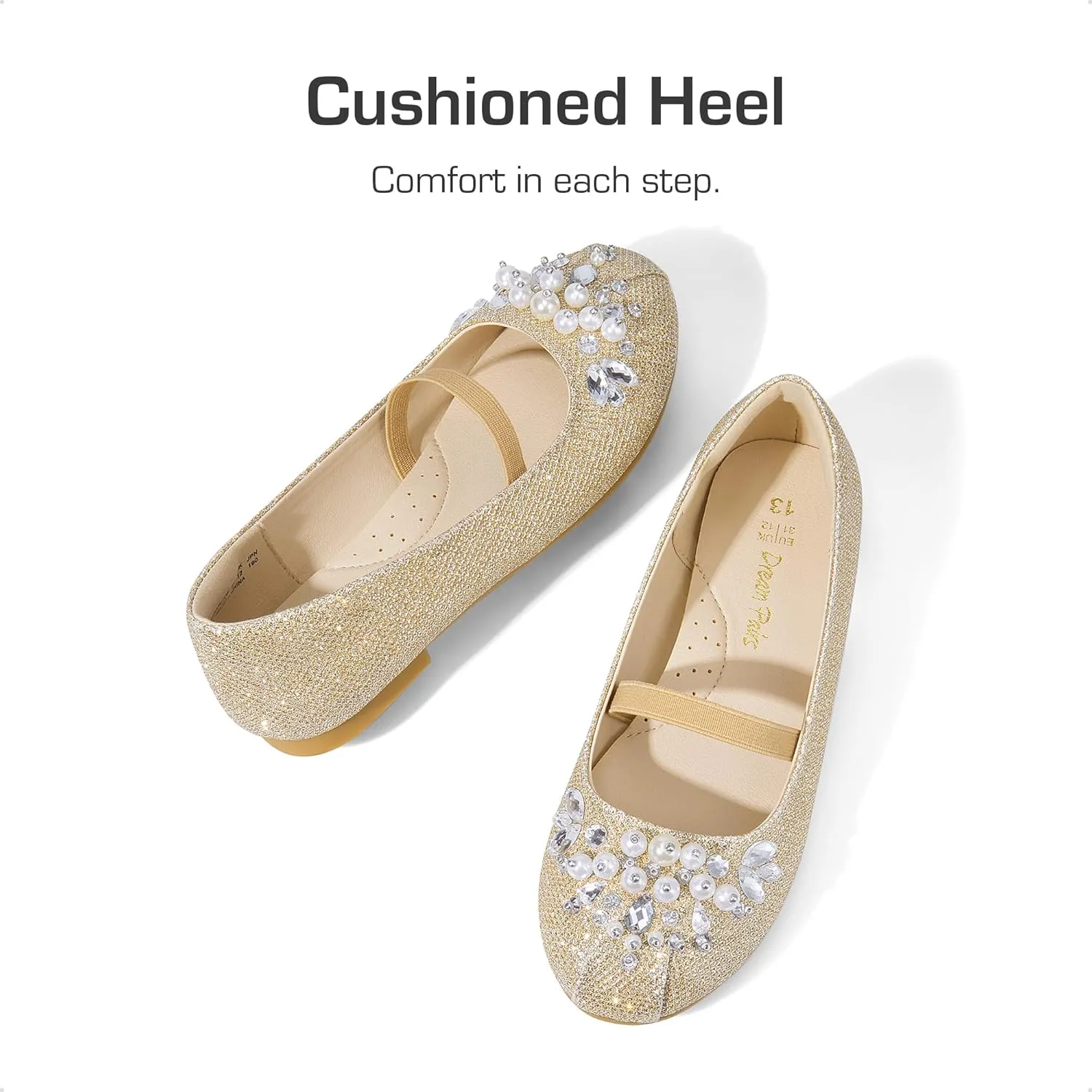 DREAM PAIRS Girls Ballet Flats Flower Shoes Mary Jane Ballerina Flat Dress Shoes for Daily/Wedding/Party