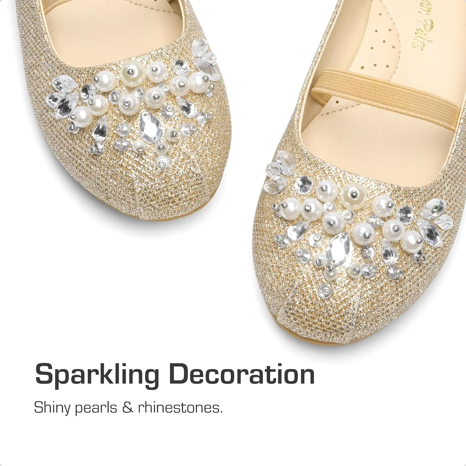 DREAM PAIRS Girls Ballet Flats Flower Shoes Mary Jane Ballerina Flat Dress Shoes for Daily/Wedding/Party
