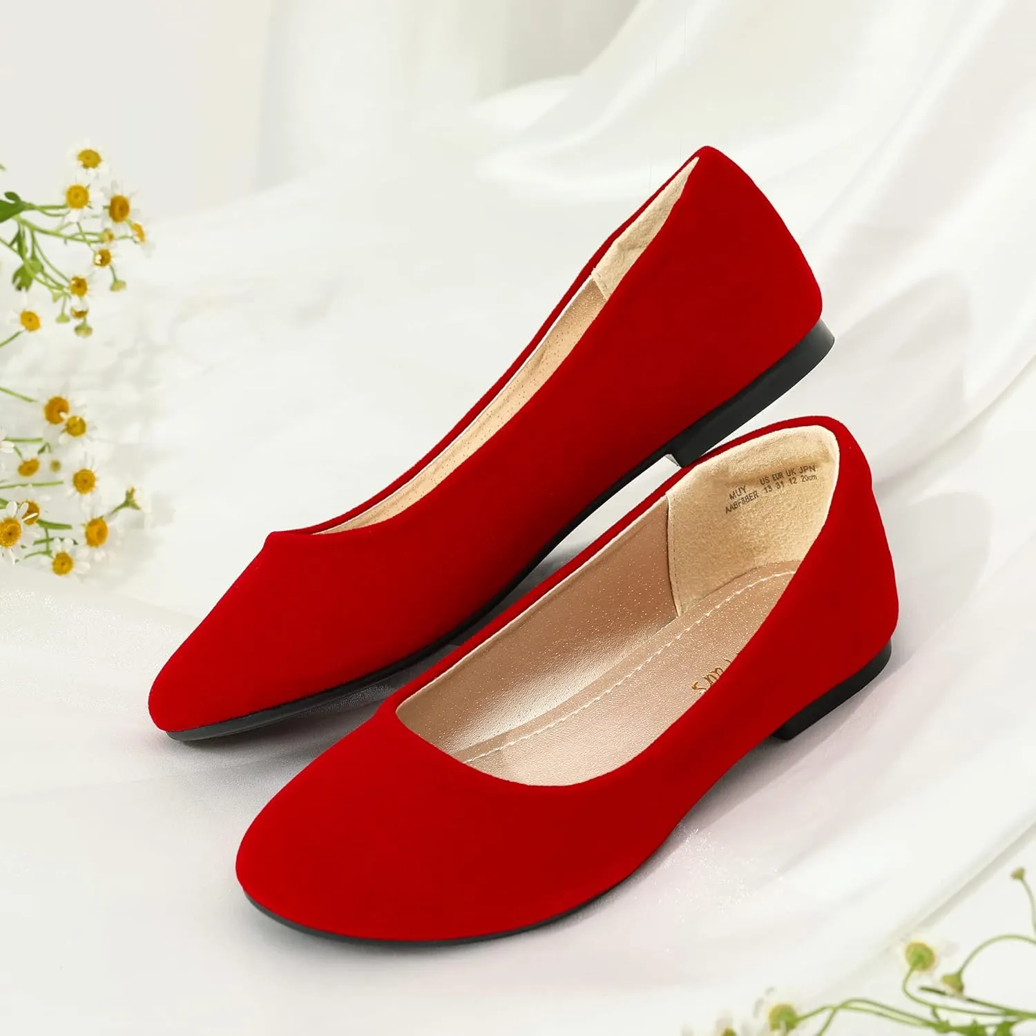 DREAM PAIRS Girls Dress Shoes Slip on Ballerina Flats for Wedding/Party