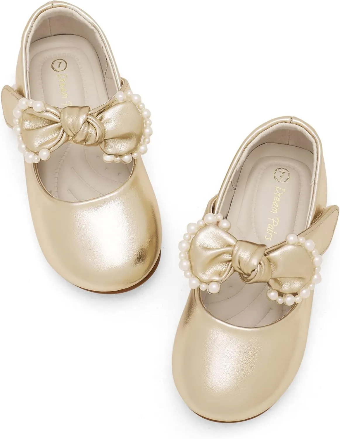 DREAM PAIRS Toddler Flower Girl Dress Shoes Little Girls Mary Janes Ballet Flats Ballerina Shoes Wedding Party