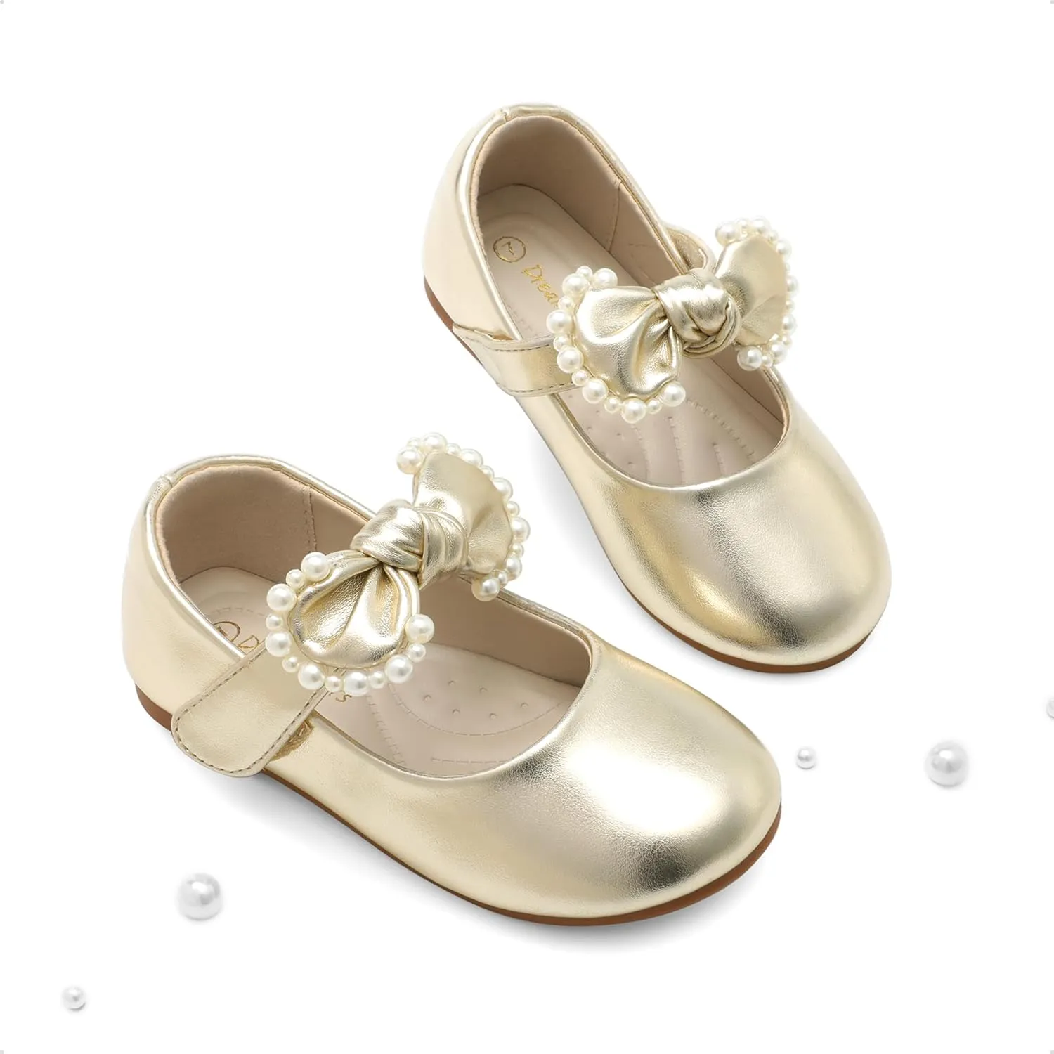 DREAM PAIRS Toddler Flower Girl Dress Shoes Little Girls Mary Janes Ballet Flats Ballerina Shoes Wedding Party