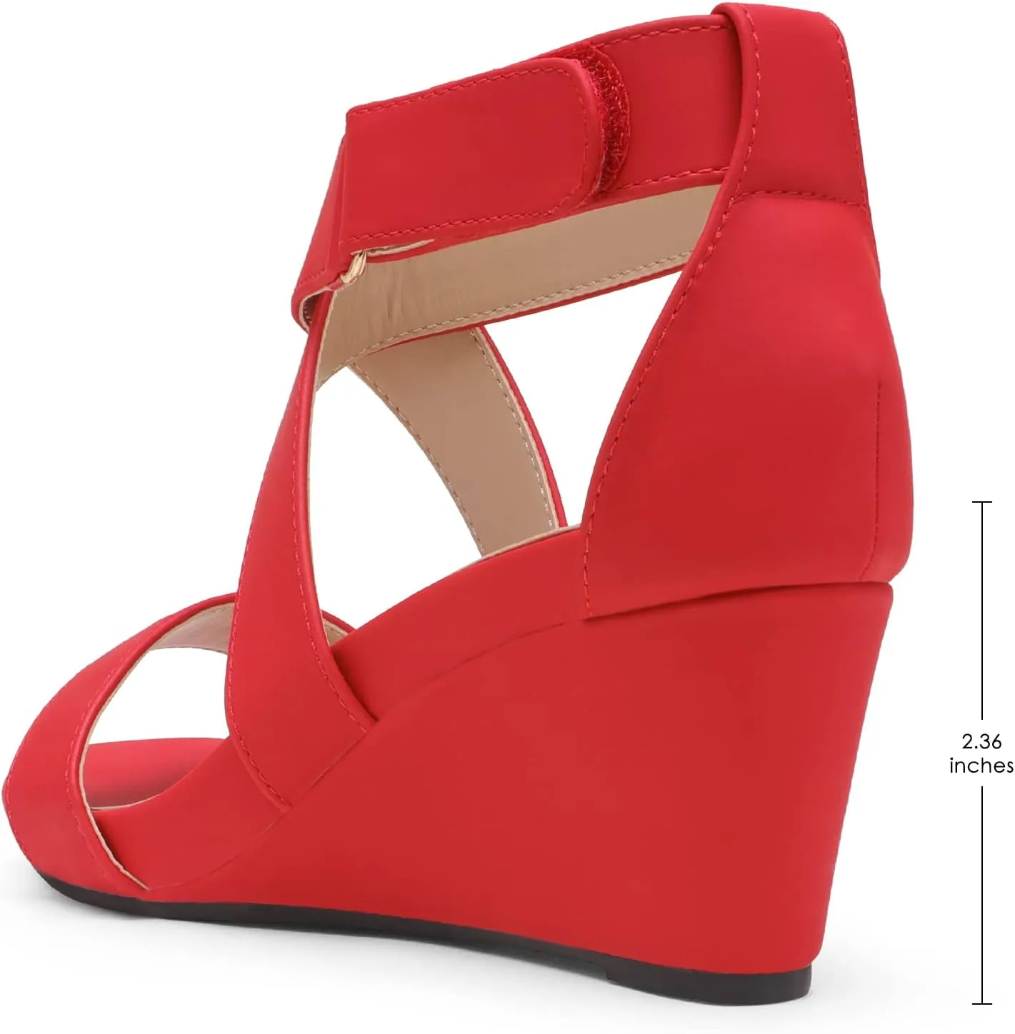 DREAM PAIRS Women's Ankle Strap Wedge Sandals, Comfortable Open Toe Summer Dress Shoes