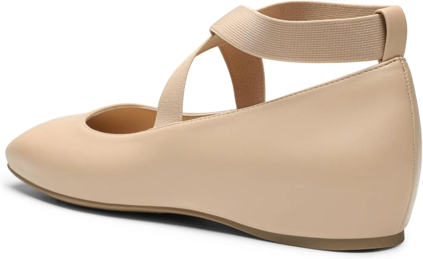 DREAM PAIRS Women's Ballet Flats, Comfortable Slip-On Square Toe Dress Shoes with Elastic Ankle Straps