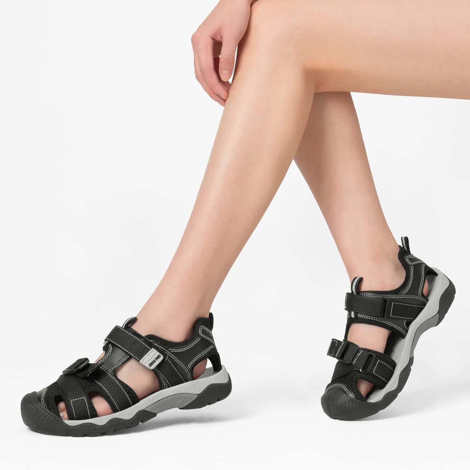 DREAM PAIRS Women's Closed Toe Sport Hiking Sandals，Summer Outdoor Comfortable Walking Water Sandals