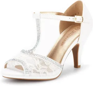 DREAM PAIRS Women's Fashion Stilettos Open Toe Pump Heel Sandals