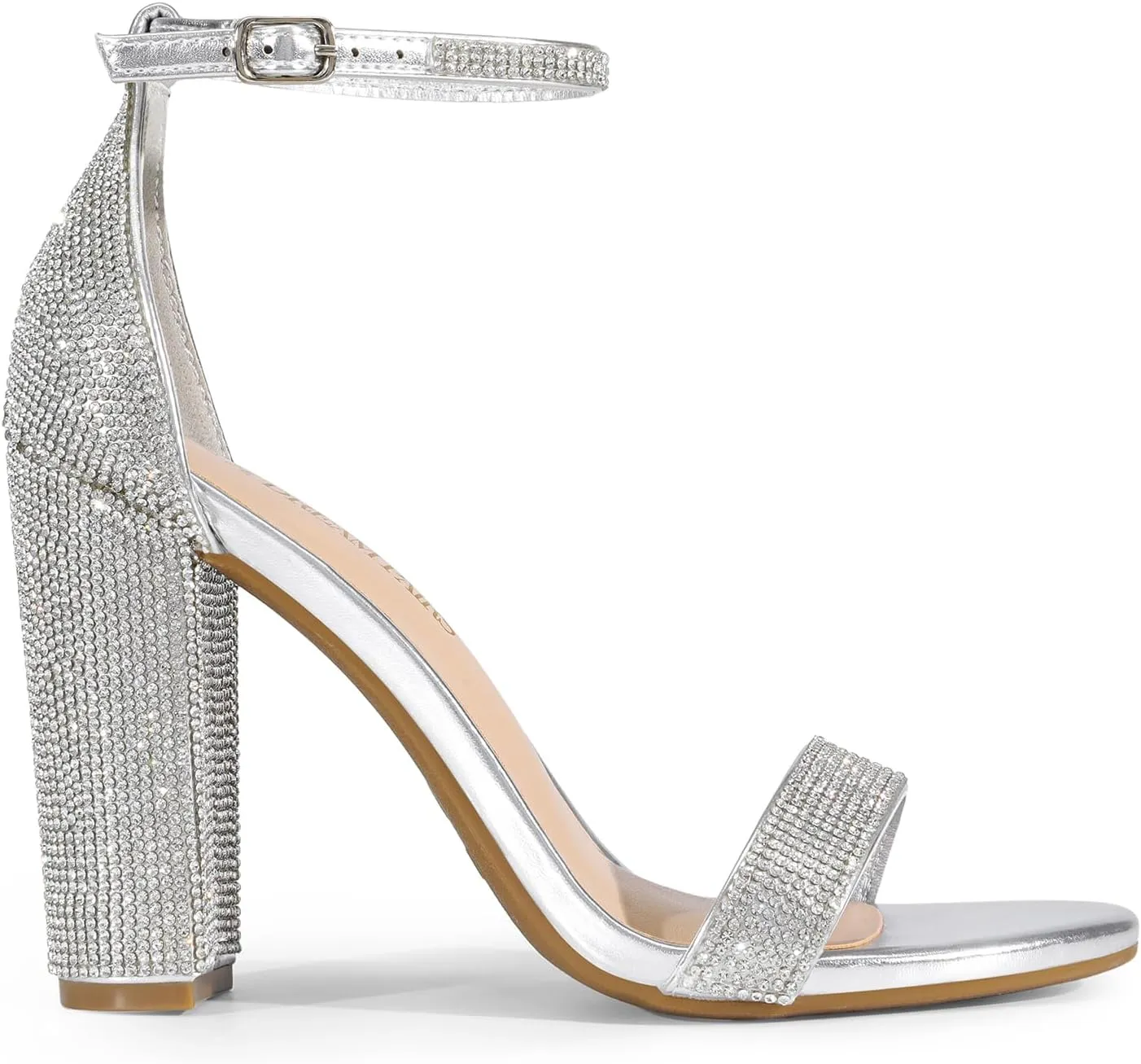 DREAM PAIRS Women's Hi-Chunk High Heel Pump Sandals