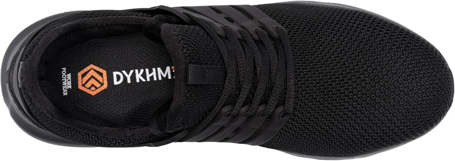 DYKHMILY Steel Toe Sneakers for Men Women Lightweight Safety Shoes Slip Resistant Work Shoes Breathable Shoes