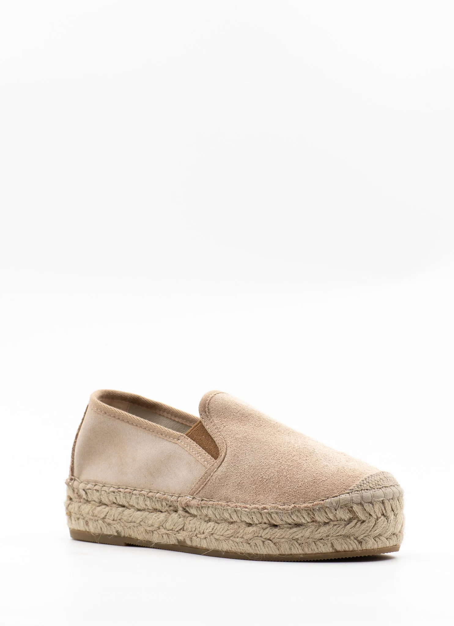 Espadrilles in beige suede
