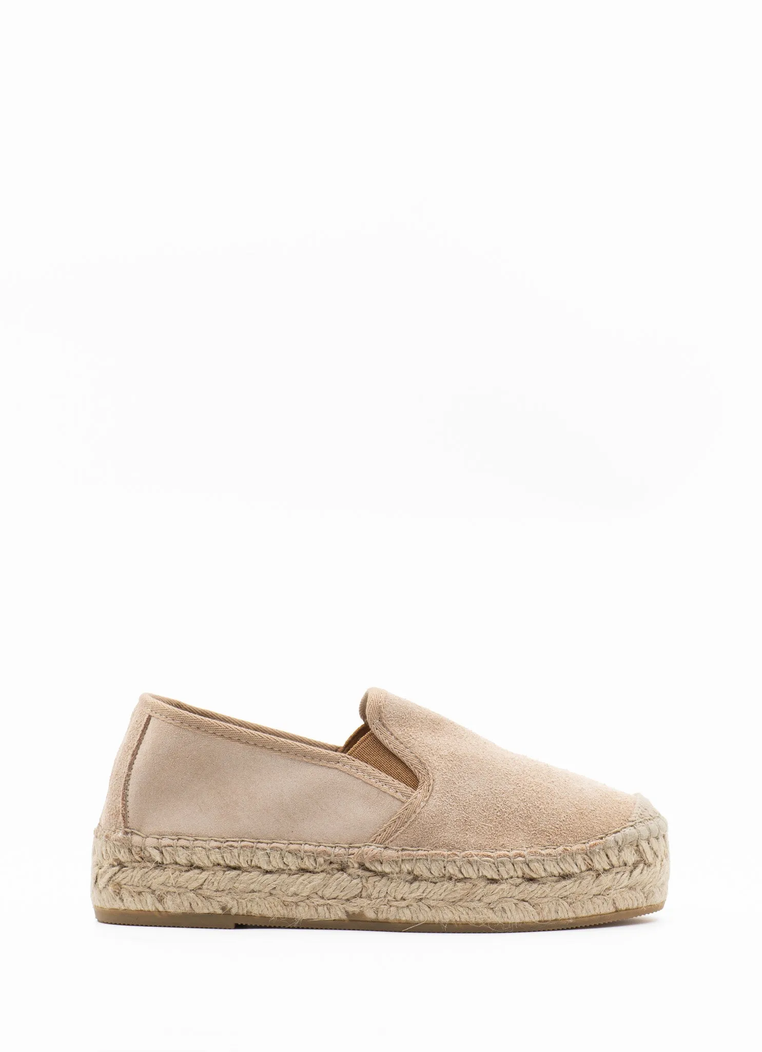 Espadrilles in beige suede