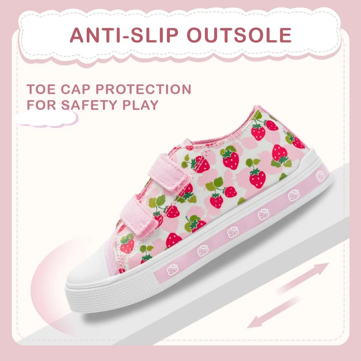 EUXTERPA Toddler Light Up Sneakers Kids Casual Canvas Shoes with Adjustable Strap for Girls Boys