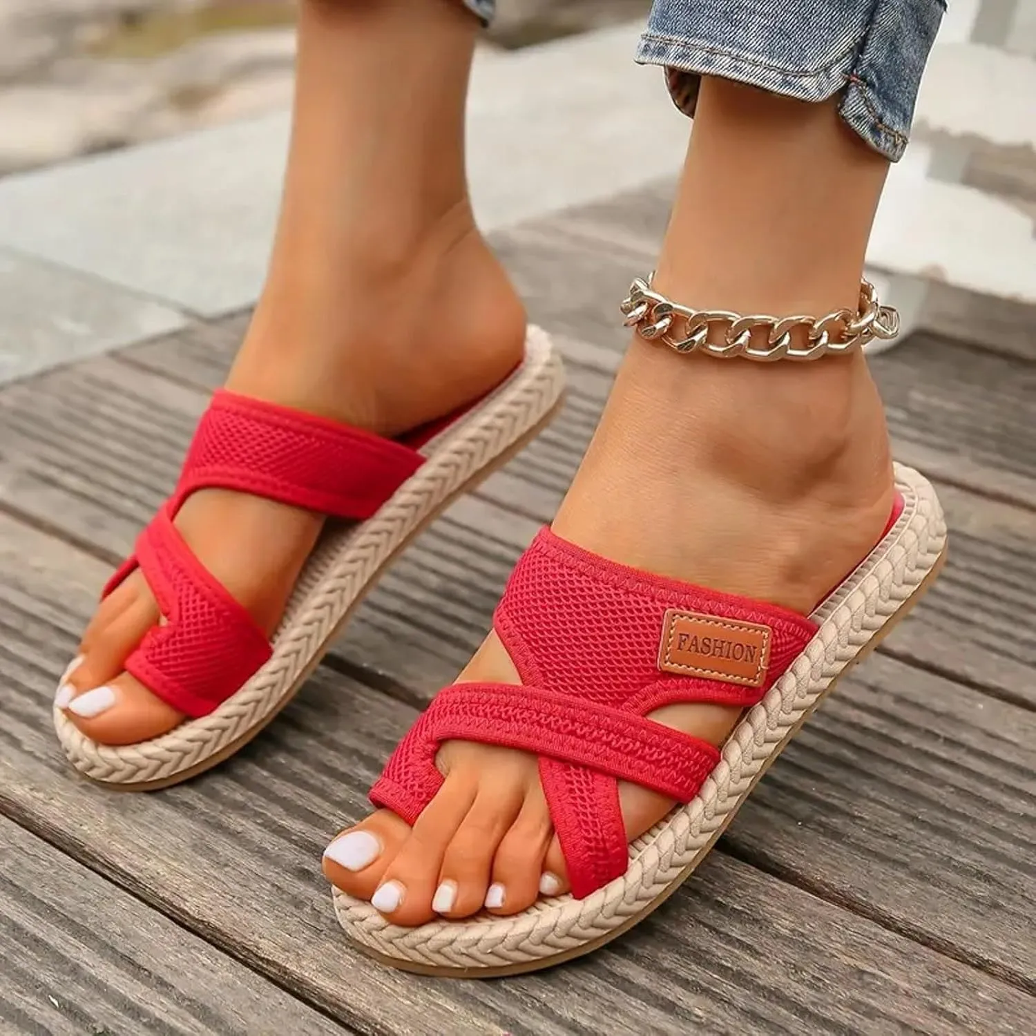 Flat Soled Open Heel Women's Slippers Fashionable And Casual Toe Hollow Lightweight Wild Diva Sandals for Women Studded
