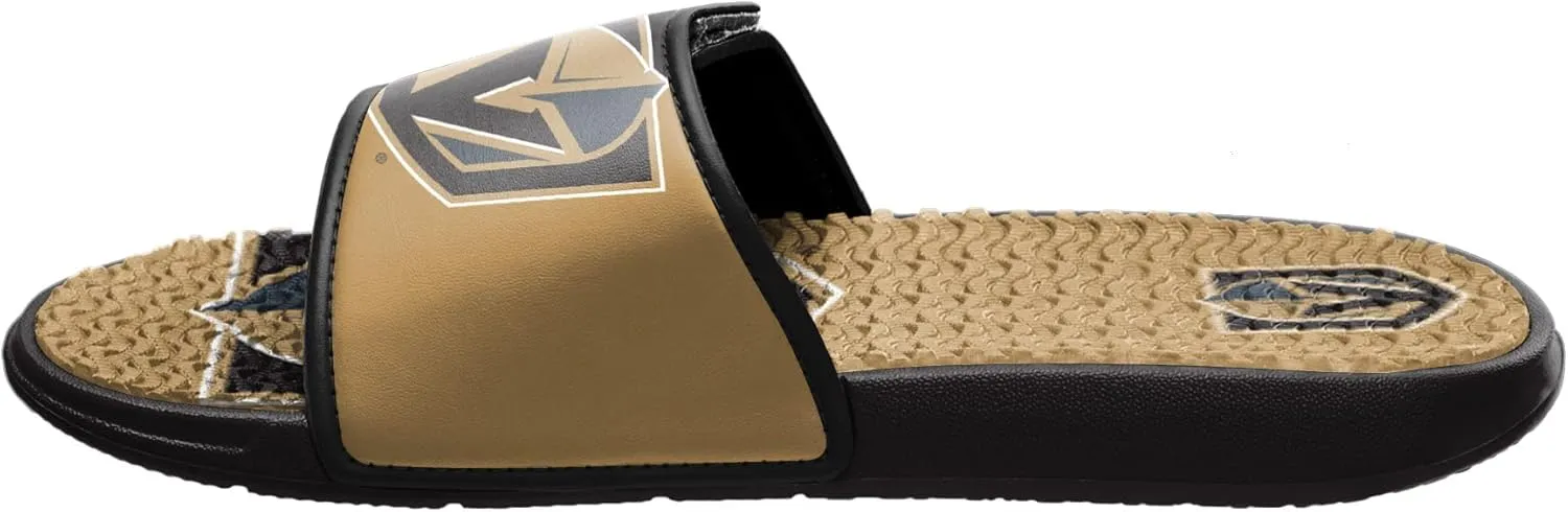 FOCO Men's NHL Team Logo Athletic Sport Shower Flip Flop Sandals Gel Slides