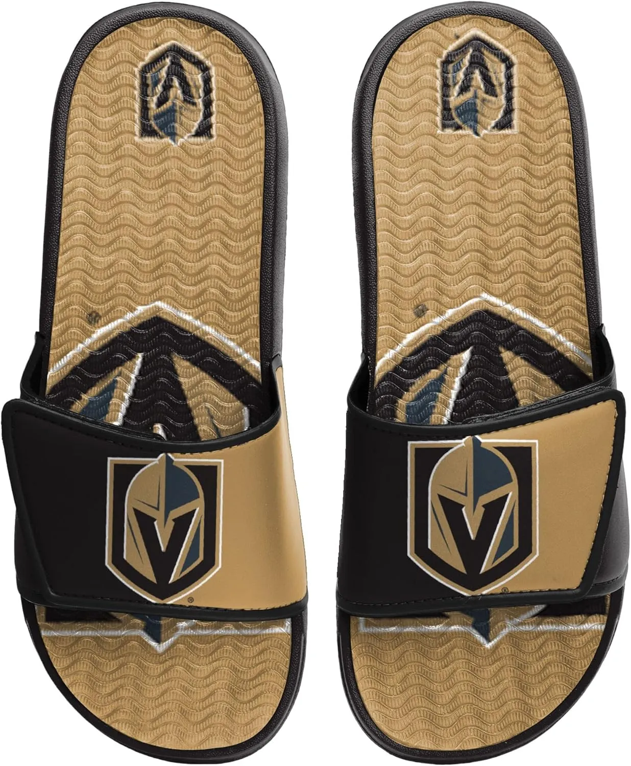 FOCO Men's NHL Team Logo Athletic Sport Shower Flip Flop Sandals Gel Slides