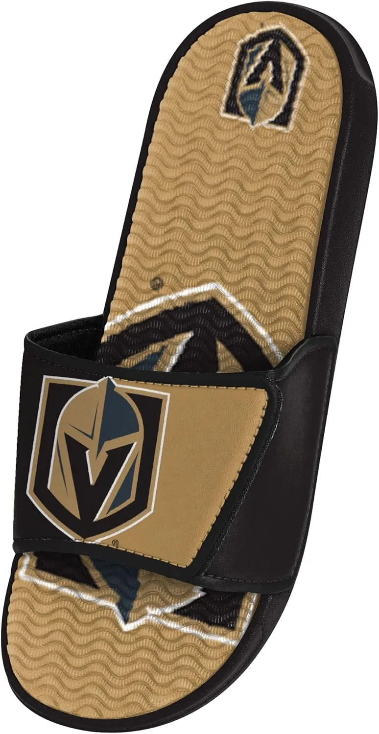 FOCO Men's NHL Team Logo Athletic Sport Shower Flip Flop Sandals Gel Slides