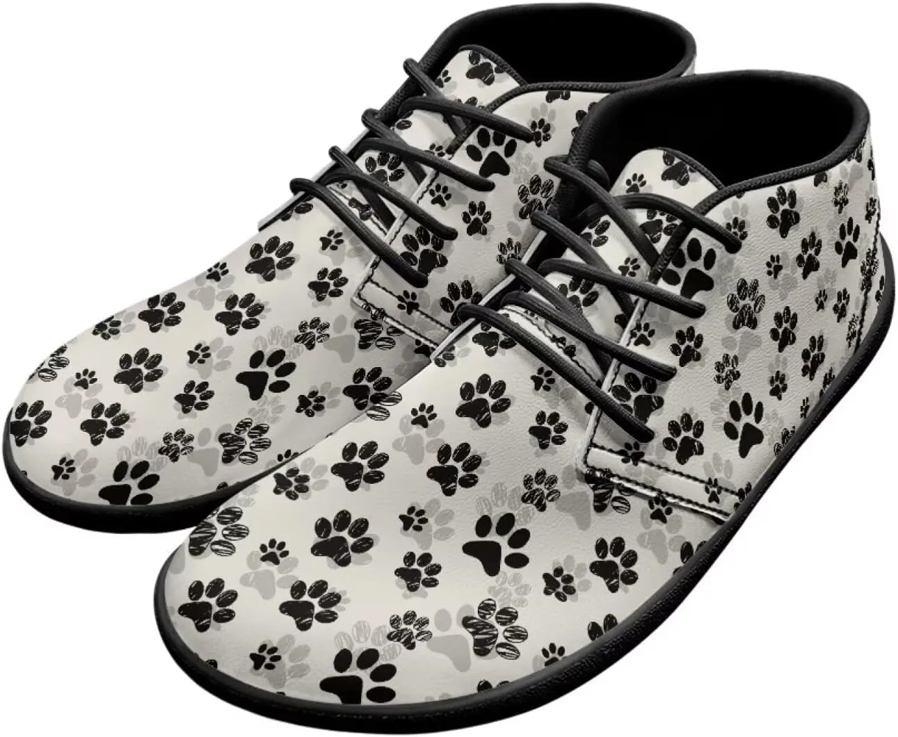Forchrinse American Flag Mens Boots Mid Top Fashion Sneakers Leather Lace up Ankle Boots Walking Driving Shoes with Eva Sole