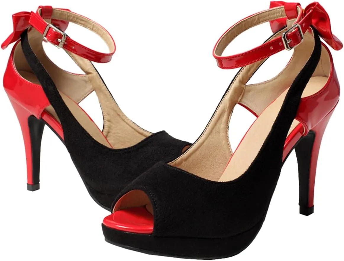 getmorebeauty Women's High Heels Shoes Ankle Straps Dress Heeled Sandals