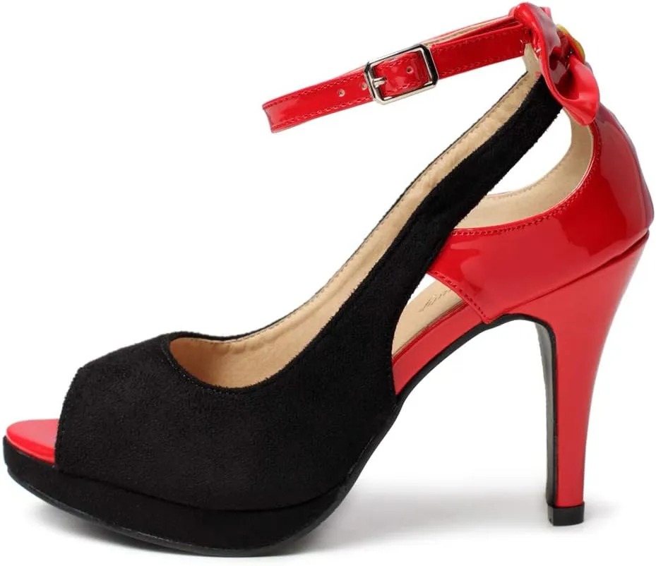 getmorebeauty Women's High Heels Shoes Ankle Straps Dress Heeled Sandals