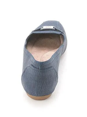 Giani Bernini Jileese Square Toe Slide Flats Midnight Navy Size 8