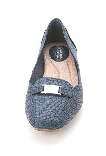 Giani Bernini Jileese Square Toe Slide Flats Midnight Navy Size 8