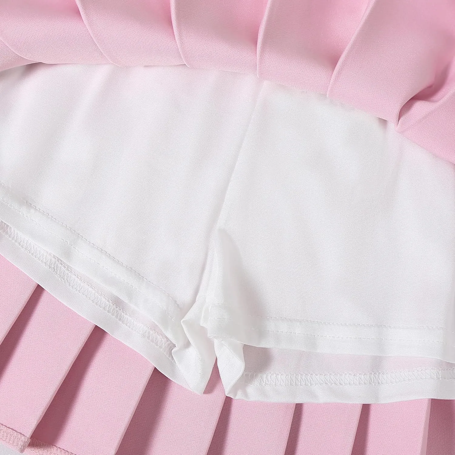 Girls' Pleated Plaid Mini Skirt with Shorts Girl Uniform School Tennis Skater Skirts Skort 2T-14Y