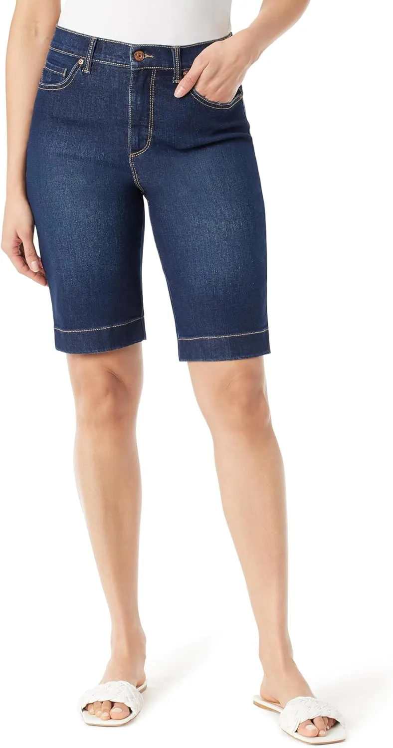Gloria Vanderbilt Women's Amanda Bermuda High Rise Short Petite